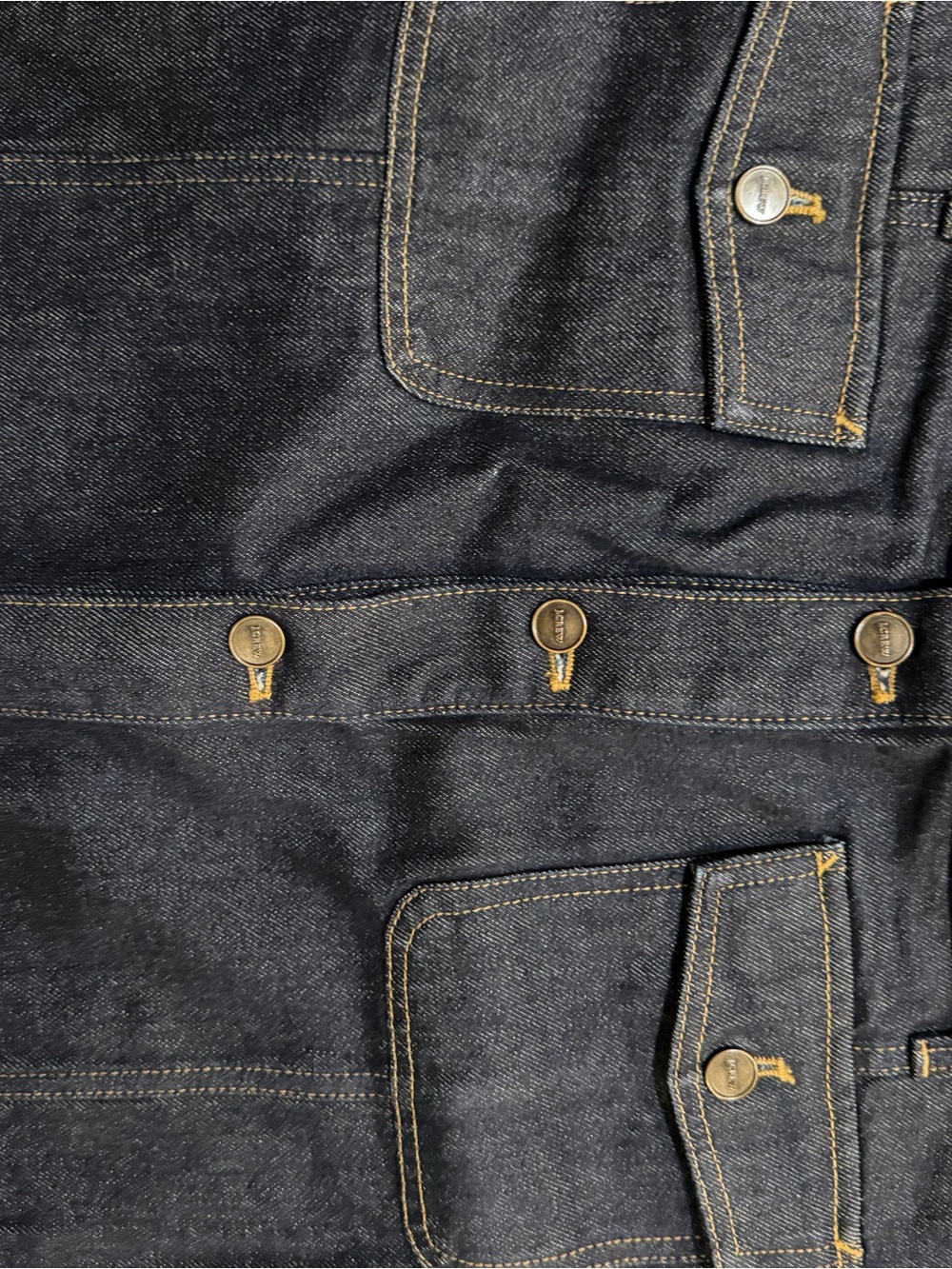 J.Crew Dark Wash Denim Button Front Mini Skirt Size 12 Patch Pockets